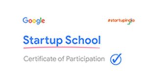 Google Startup School certificate participation badge