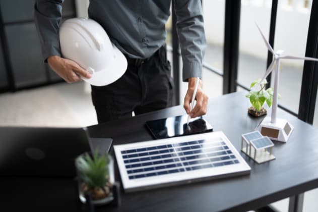 Business man doing planning